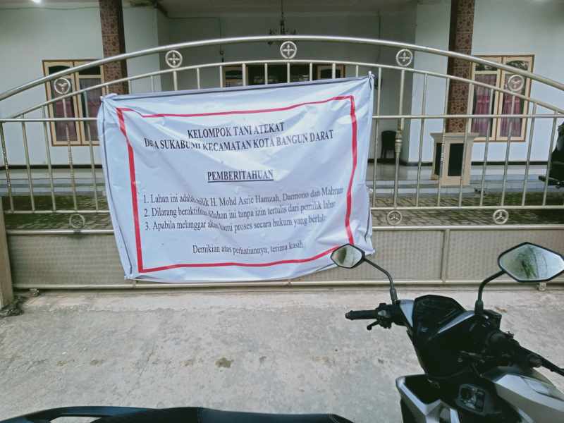 Diduga Berulah, Oknum Polisi di Kota Bangun Darat Dipersoalkan dalam Sengketa Lahan.