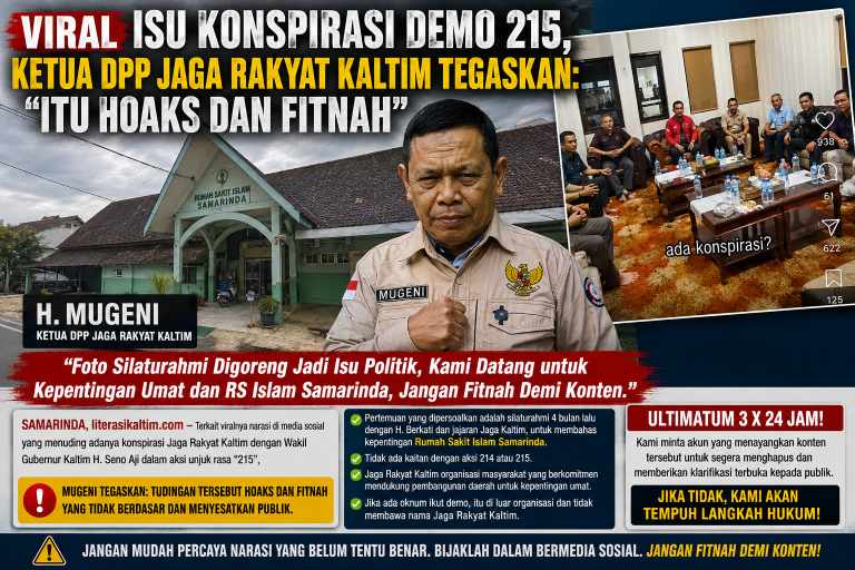 Viral Isu Konspirasi Demo 215, Foto Silaturahmi Digoreng Jadi Isu Politik, Ketua DPP Jaga Rakyat Kaltim Murka: “Jangan Jadikan Fitnah sebagai Konten”.