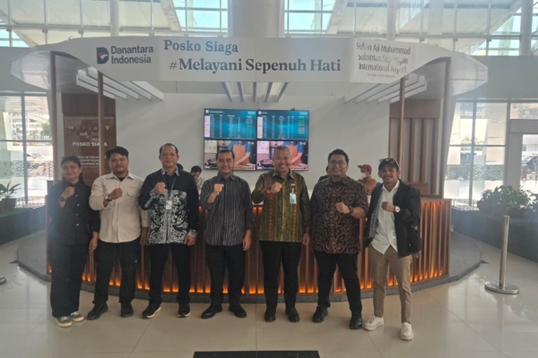 Audiensi dengan GM Bandara SAMS, PJI Kaltim Dorong Profesionalisme Jurnalis