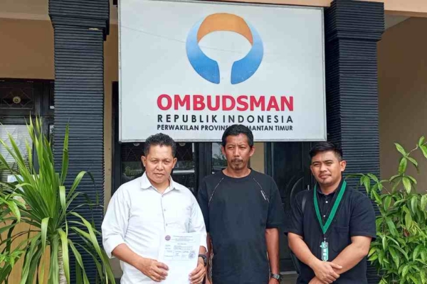 Data HGU PT NIKP/PT GAWI Dipersoalkan, Aliansi Rantau Pulung Laporkan ATR/BPN Kutim ke Ombudsman RI Kaltim.