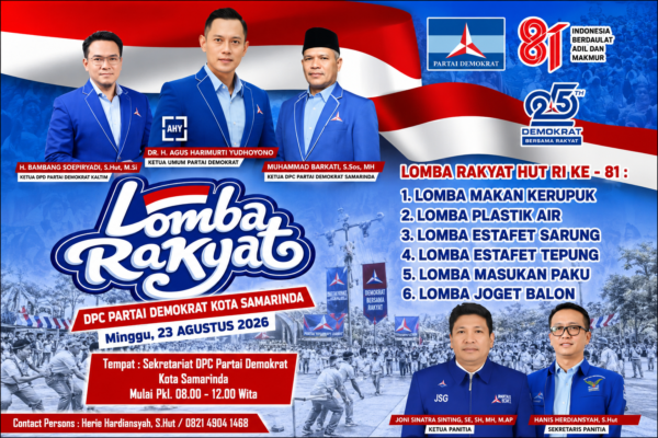 Lomba Rakyat HUT RI ke-81 Siap Digelar Partai Demokrat