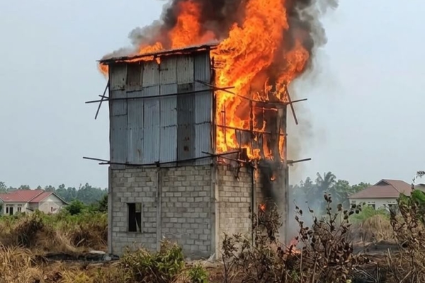 Karhutla Muara Badak: Bangunan Walet Terbakar Dan Menelan Korban