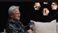 CEO Nvidia Jensen Huang Terlihat Gunakan Samsung Galaxy Z Fold 8 Saat Diskusi Krusial AI dengan Donald Trump