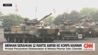 Modernisasi Pertahanan: Menhan Serahkan 12 Rantis Amfibi AAV M35 ke Korps Marinir