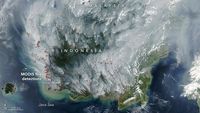 NASA Soroti Kabut Asap Kian Pekat Selimuti Kalimantan Akibat Kebakaran Hutan dan El Nino