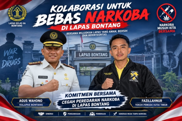 Cegah Narkoba, Pemuda Kutim & Lapas Bontang Berkolaborasi